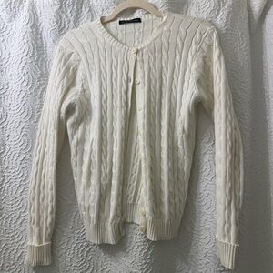 Brandy Melville Cream Cable Knit Sweater